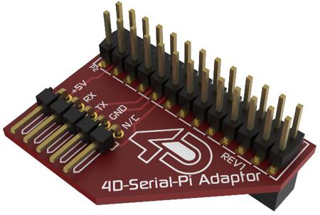 4D-Serial-Pi-Adaptor 4D Systems I/O Expander Adapter Board for Raspberry Pi, 4D Serial Pi Adaptor