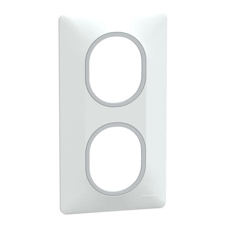 S320724F White 2 Gang Light Switch Cover