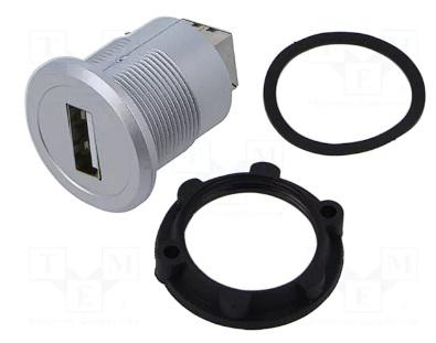 cnnctr-3 E-Pro Plastic USB Panel Jack USB 2.0 Head Female A Back Female B