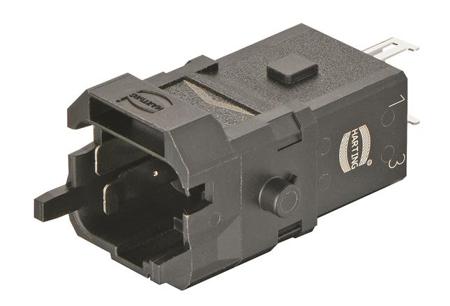 09100033001 HARTING Heavy Duty Power Connector Insert, 10A, Male, Han 1A Series, 3 Contacts