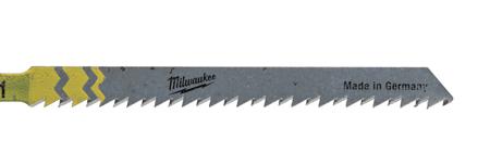 4932254061 2.5 Teeth Per Inch Plastic, Wood 75mm Cutting Length Jigsaw Blade, Pack of 5