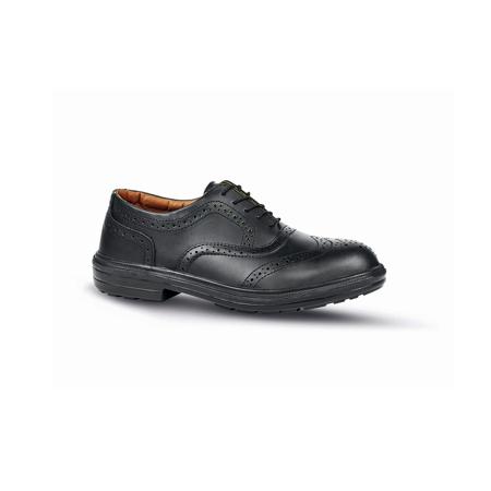 0MG20074-44 UPower FLORENCE Men's Black Stainless Steel Toe Capped Safety Shoes, UK 10, EU 44