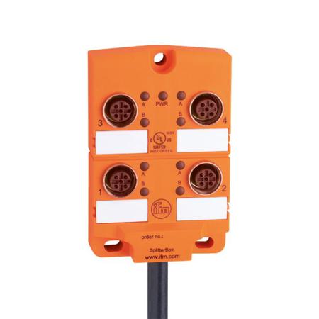 EBC028 ifm electronic EBC Series Sensor Box, M12, 10m cable, 4 port