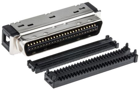 10150-6000EL 3M Male 50 Pin Right Angle Cable Mount SCSI Connector 1.27mm Pitch, IDT
