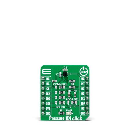 MIKROE-4765 MikroElektronika Pressure 16 Click Absolute Pressure Sensor Add On Board for WSEN-PADS (2511020213301) mikroBUS Socket