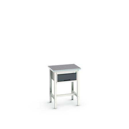16921601.19 Bott Steel Workbench, 200kg Max Load, Adjustable Height, 930mm x 600mm x 700mm