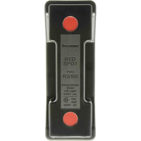 RS100PH Eaton 100A Rail Mount Fuse Holder for A4 Fuse, 1P, 690V ac
