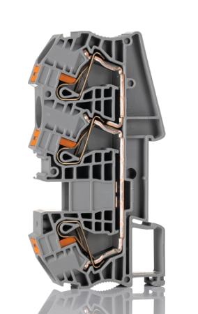 3208760 Phoenix Contact  PT 16 Clipline Series Grey, 0.5 → 25mm², Single-Level, Push In Termination