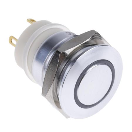 175-9145 Round Button with Ring + Blue&White Dual