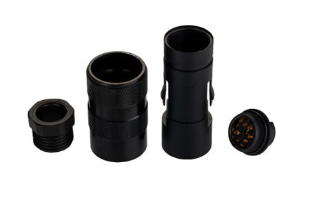 09-0130-70-12 Binder, 12 Pole Cable Mount Miniature Connector Plug, with Female Contacts