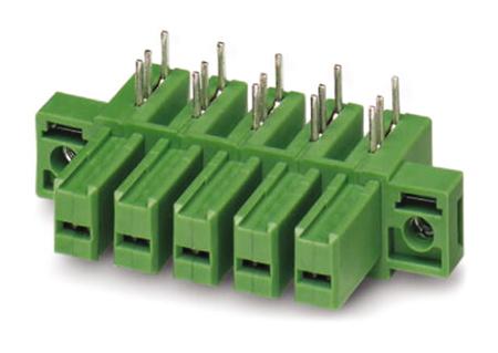1708718 Phoenix Contact, 7.62mm Pitch, IPC 5/ 2-GFU-7.62, 2 Way, Right Angle, Pluggable Terminal Block, Inverted Header,