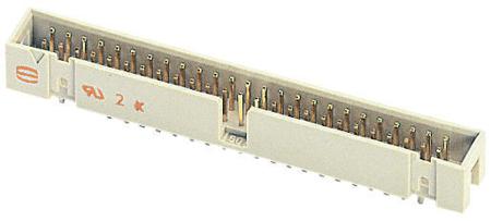 09185646324 HARTING SEK 18 Series Straight Through Hole PCB Header, 64 Contact(s), 2.54 mm Pitch, 2 Row, Shrouded