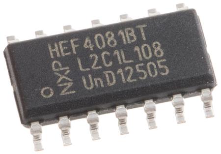 HEF4081BT-652 Quad 2 i/p AND gate,HEF4081BT SOIC14