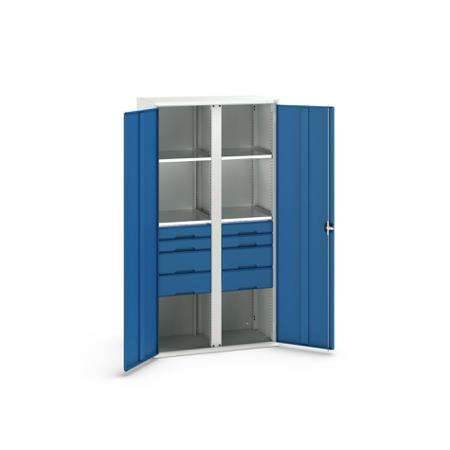 16926583.11 Bott 2 Door, 8 Drawer Sheet Steel Cupboard, 1050 x 550 x 2000mm