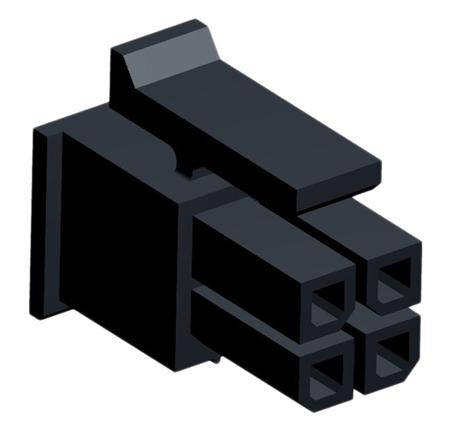 43025-0408 Molex MICRO-FIT 3.0 43025, 3mm Pitch, 4 Way, 2 Row Female Connector Housing