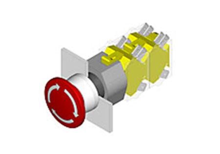 704.075.2 EAO Latching Push Button Head, IP65