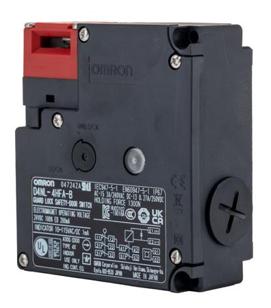 D4NL-4HFA-B Omron D4NL Solenoid Interlock Switch, Power to Unlock, 24 V dc, 3NC + 2NC, D4NL