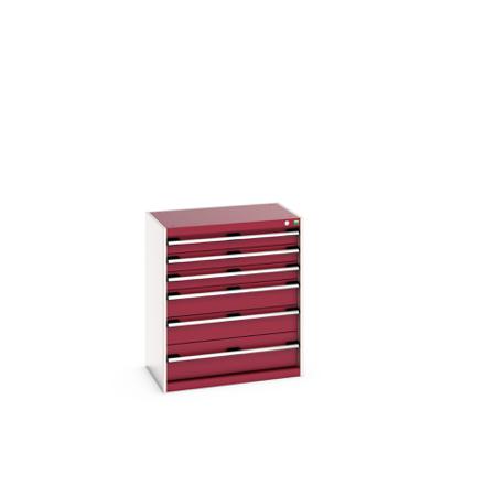 40012087-24V Bott 6 Cabinet, Steel, 900mm x 525mm x 800mm, Red