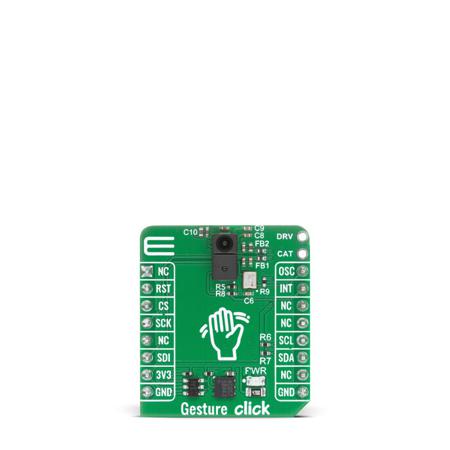 MIKROE-6517 MikroElektronika Click Board Gesture Sensor, Proximity Add On Board for APDS-9500 MikroBUS