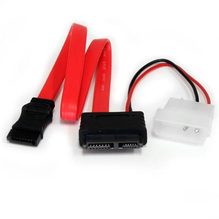 SLSATAF12 StarTech.com Female Slimline SATA to Female; Male LP4; SATA Data  Cable, 304.8mm