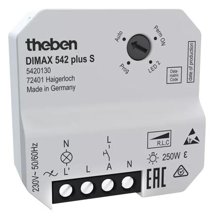 5420130 Theben DIMAX 542 Dimming Controller Switch, Flush Mount, 230 V ac