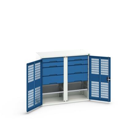 16926765-11 Bott 2 Door, 8 Drawer Sheet Steel Cupboard, 1050 x 550 x 1000mm