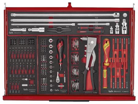 TKS53R1133F Teng Tools 3 Piece Electricians Tool Kit Tool Kit with Tool Chest