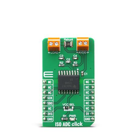 MIKROE-4088 MikroElektronika  ISO ADC Click Sensor Add-On Board Signal Conversion Development Tool