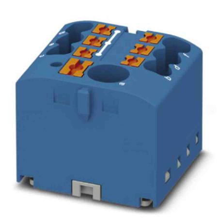 3273462 Phoenix Contact Distribution Block, 7 Way, 0.14 → 4mm², 24A, 450 V, Blue