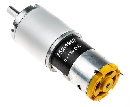 752-1967 RS PRO Geared DC Motor, 7.98 W, 6 → 15 V dc, 78.4 gcm, 41 rpm, 6mm Shaft Diameter