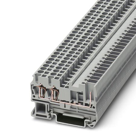 3042117 Phoenix Contact  5-TWIN/ 1P, ST 2 Series Grey, 4mm², Plug In Termination