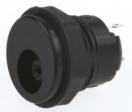 4840.2230 Schurter, JSBJ5 DC Socket Rated At 2.0A, 18.0 V, Panel Mount, length 18.2mm, Nickel, Silver