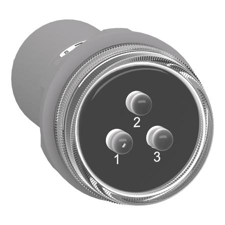 XB5EV57K4 Schneider Electric Harmony XB5 Red/Green/Yellow LED Pilot Light, 30mm Cutout, IP67, Round, 400 V