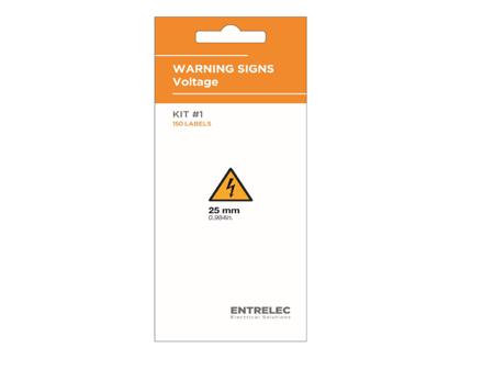 1SET530001R0000 Yellow Vinyl Safety Labels, None-Text 25 mm x 25mm