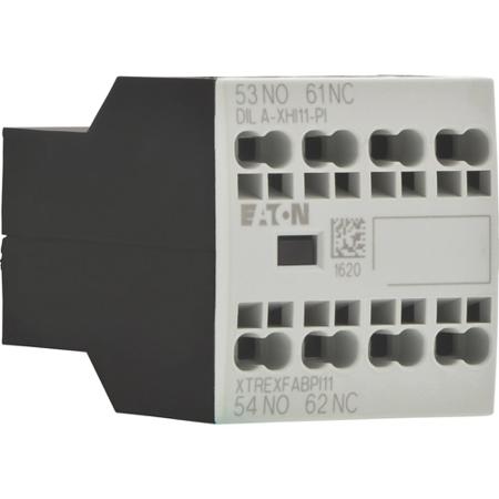 199314-DILA-XHI11-PI Eaton Auxiliary Contact - 1 NC, 1 NO, 2 Contact, Side Mounted, 16 A