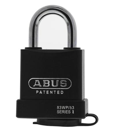 83WP/53 ABUS Key Weatherproof Steel Heavy Duty Padlock, 8mm Shackle, 56.5mm Body