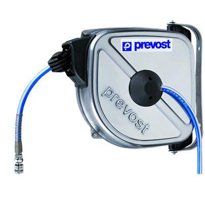 DRFI-1012LS PREVOST Wall Mounted 12m Air Hose Reel, 10mm Inner Diameter, 14mm Outer Diameter