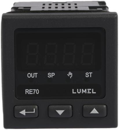 RE70 00E0 Lumel RE70 Panel Mount PID Temperature Controller, 48 x 48mm 1 Input, 1 Output Relay, 230 V ac Supply Voltage