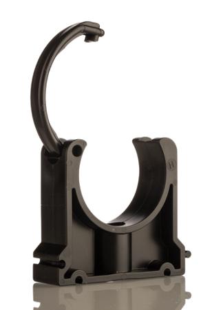 167061040 Georg Fischer PP Black Pipe Clamp, 0.87in x 2.92in x 2.01in, 0.28in