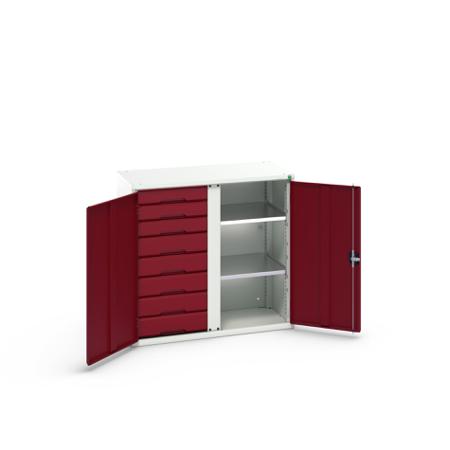 16926558.24 Bott 2 Door, 8 Drawer Sheet Steel Cupboard, 1050 x 550 x 1000mm