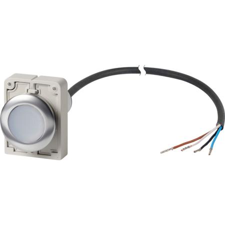 186057-C30C-FDR-W-K10-P62 Eaton C30C Series Push Button Switch, Maintained, Cable Mount, 30.5mm Cutout, 1 NO, IP67, IP69K