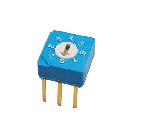 S-8030 Nidec Components S-8, 8 Position, BCD Rotary Switch, 100 mA, Pin