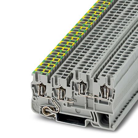 3209044 Phoenix Contact  5/3-PE/B/L, STIO 2 Series Grey, 2.5mm², 4-Level, Spring Termination