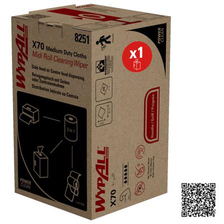 8251 WYPALL Wypall Cloths, Carton of 215, 31cm