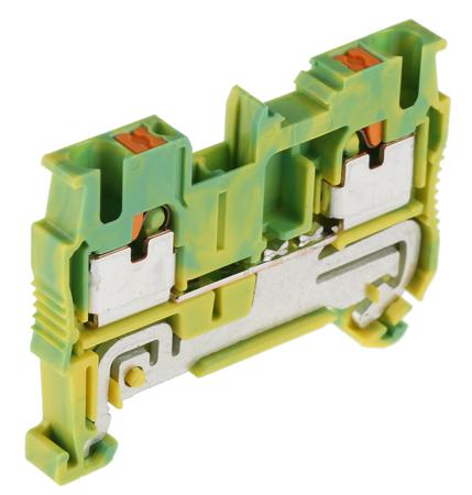 3209536 Phoenix Contact  PT 2.5-PE Series Green/Yellow, 0.14 → 4mm², Single-Level, Push In Termination, ATEX