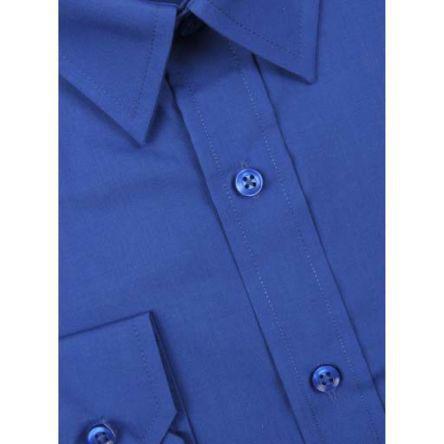 137-0521 RS Pro Royal Blue Men's Cotton, Polyester Long Sleeved Shirt, UK- 17, EUR- 43