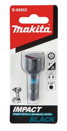 B-66852 Makita 13mm, 1/4 in Drive Impact Socket Hexagon, 50 mm length