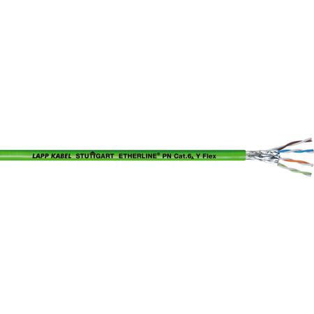 2170930 LappETHERLINE Cat6a, Green Unterminated to, S/FTP Shielded, Unterminated PVC Sheath