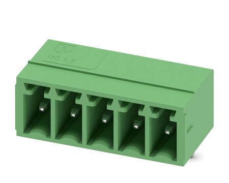 1844249 Phoenix Contact, 3.5mm Pitch, MC 1.5/5-G-3.5, 5 Way, , Pluggable Terminal Block, Header, Through Hole, Solder