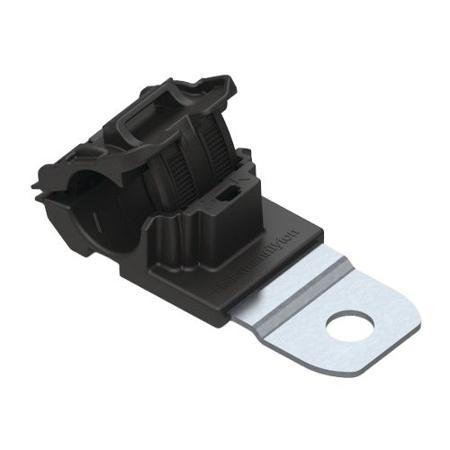 151-01390-RCB180SM10-PA66HIRHSUV-ST-ZN-BK HellermannTyton Black Polyamide Ratchet P Clamp, 19.5mm Max. Bundle